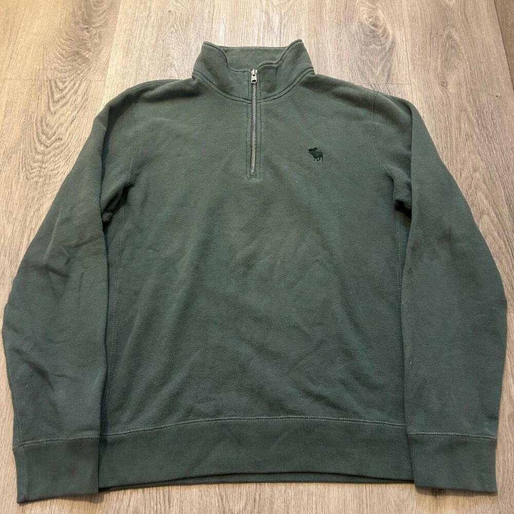 Abercrombie and fitch green quarter zip